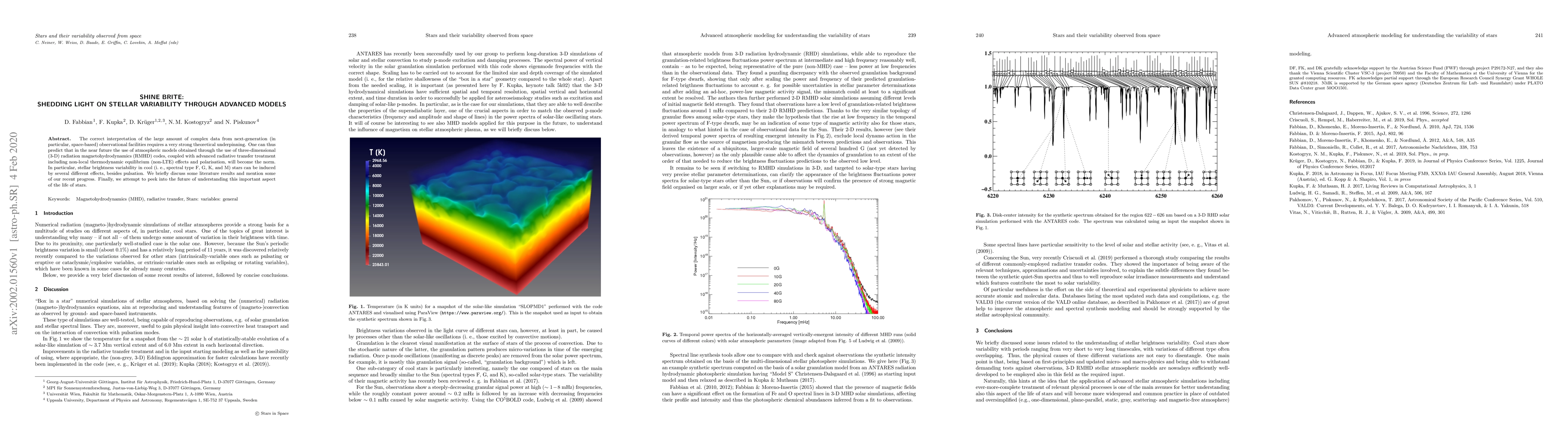 Thumbnail for Shine BRITE: shedding light on stellar variability through advanced
  models
