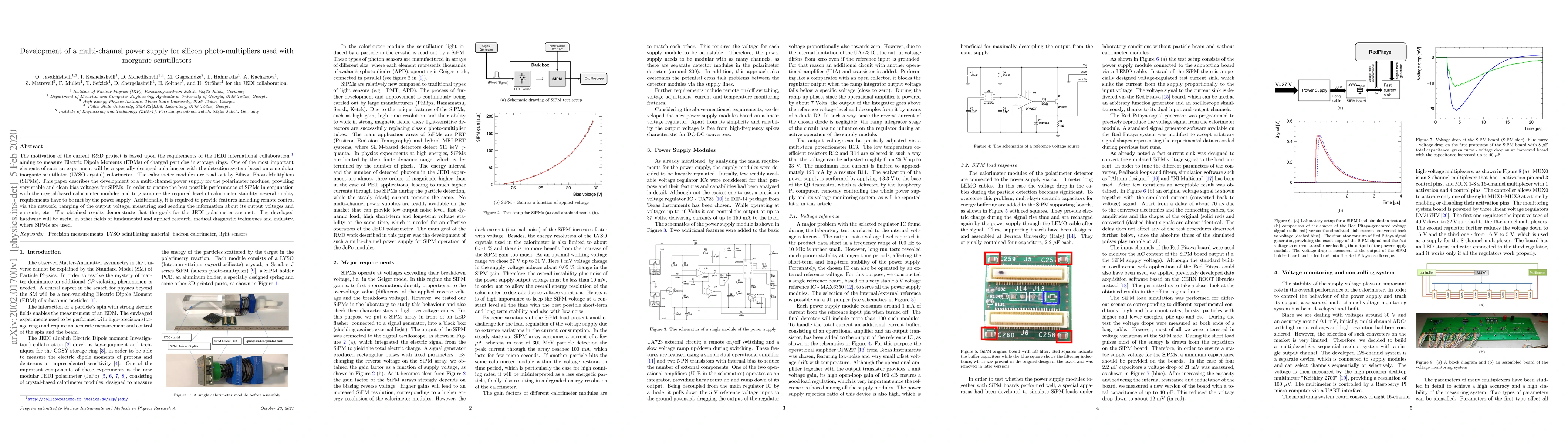 Thumbnail for Development of a multi-channel power supply for silicon
  photo-multipliers used with inorganic scintillators