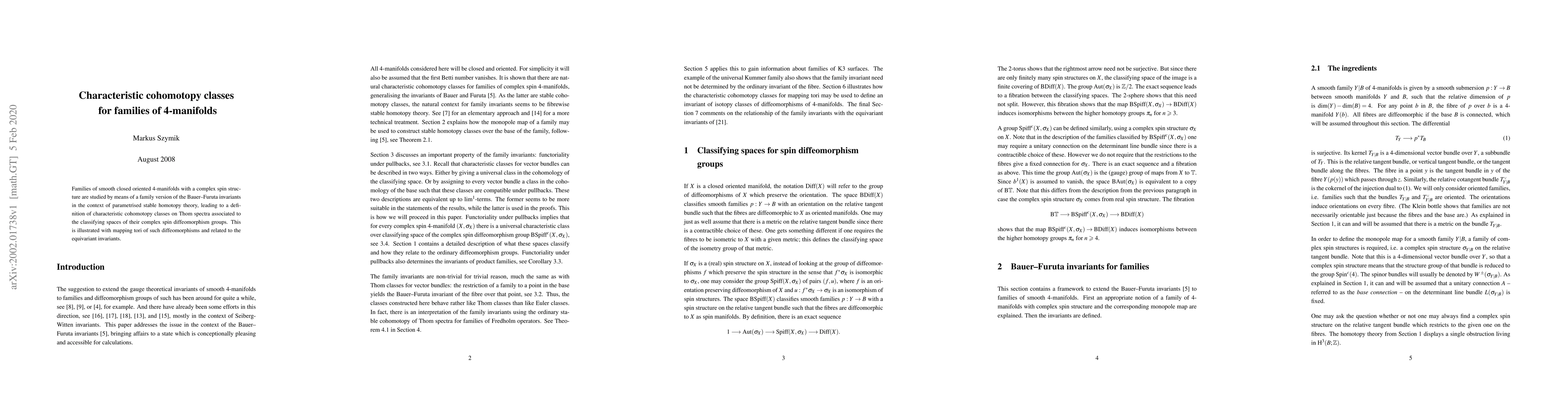 Thumbnail for Characteristic cohomotopy classes for families of 4-manifolds