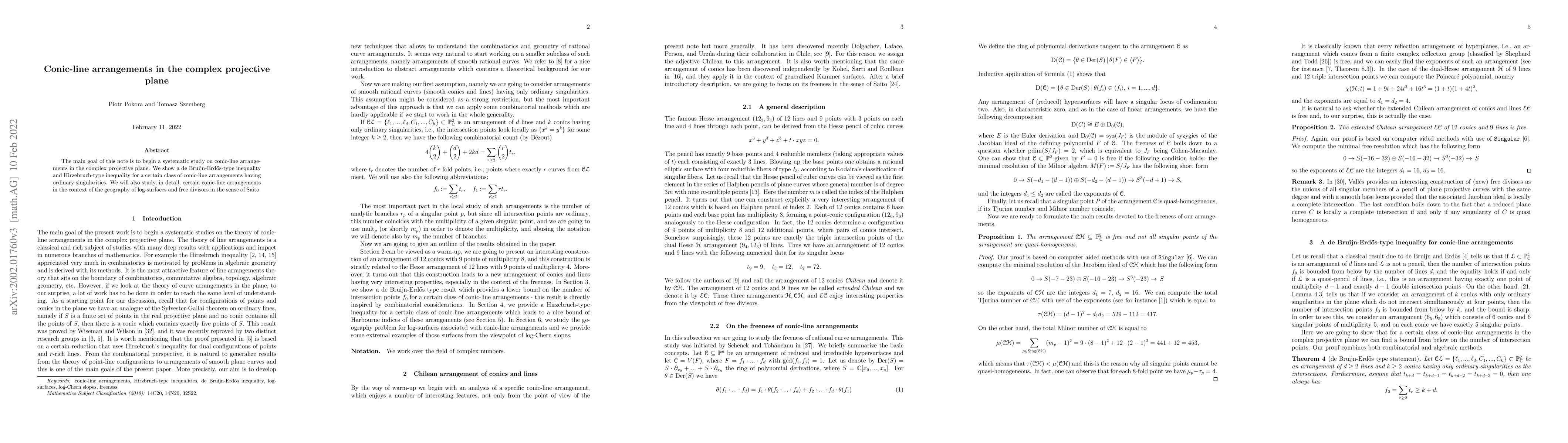 Thumbnail for Conic-line arrangements in the complex projective plane