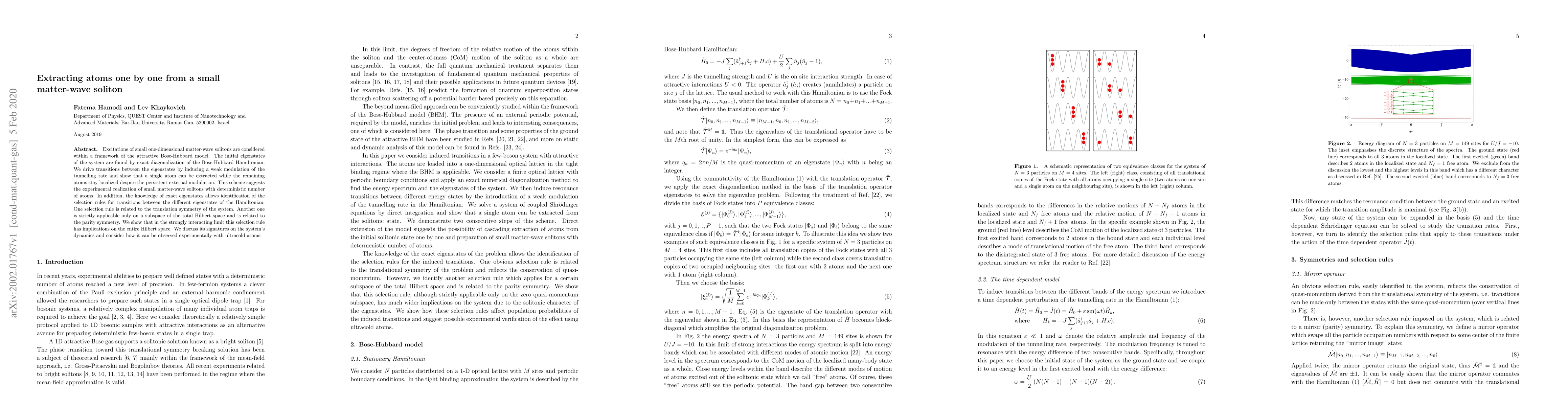 Thumbnail for Extracting atoms one by one from a small matter-wave soliton