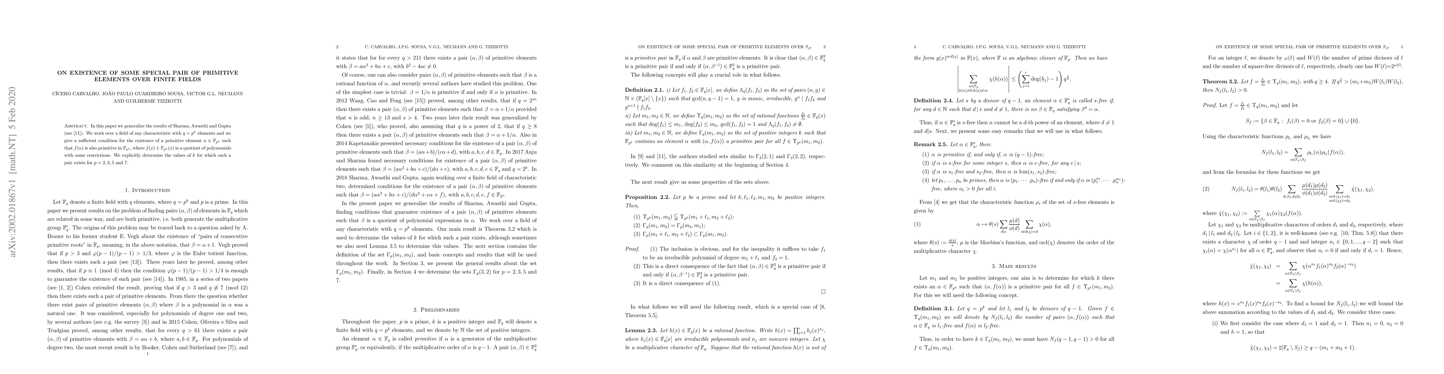 Thumbnail for On existence of some special pair of primitive elements over finite
  fields