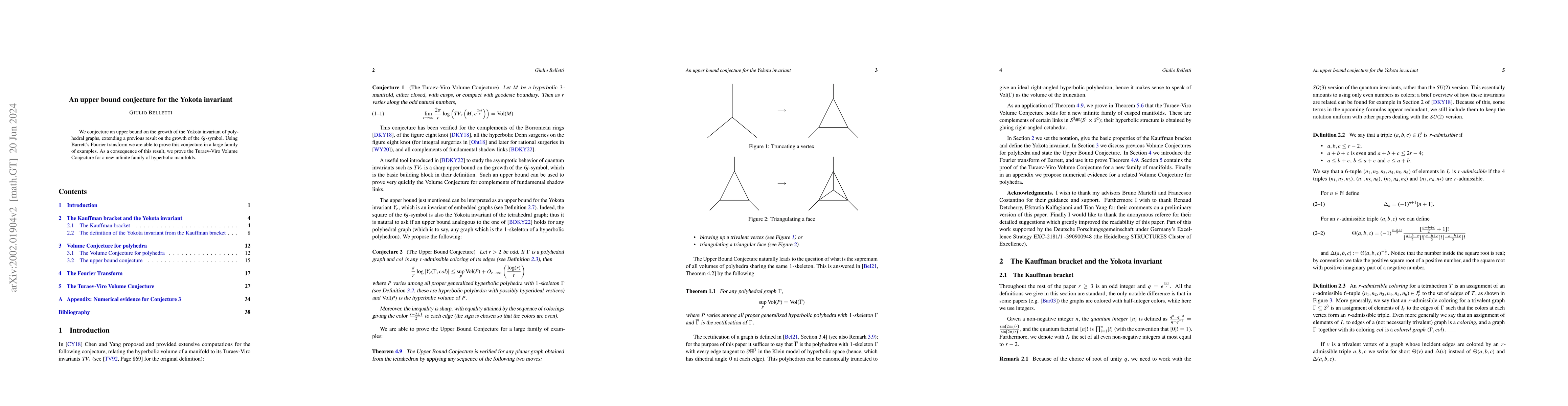 Thumbnail for An upper bound conjecture for the Yokota invariant