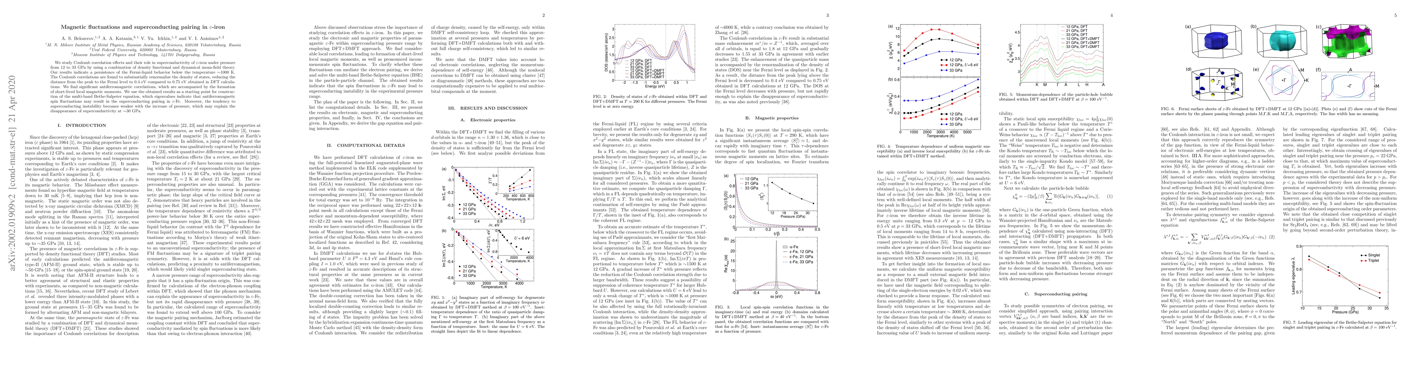 Thumbnail for Magnetic fluctuations and superconducting pairing in $\varepsilon$-iron