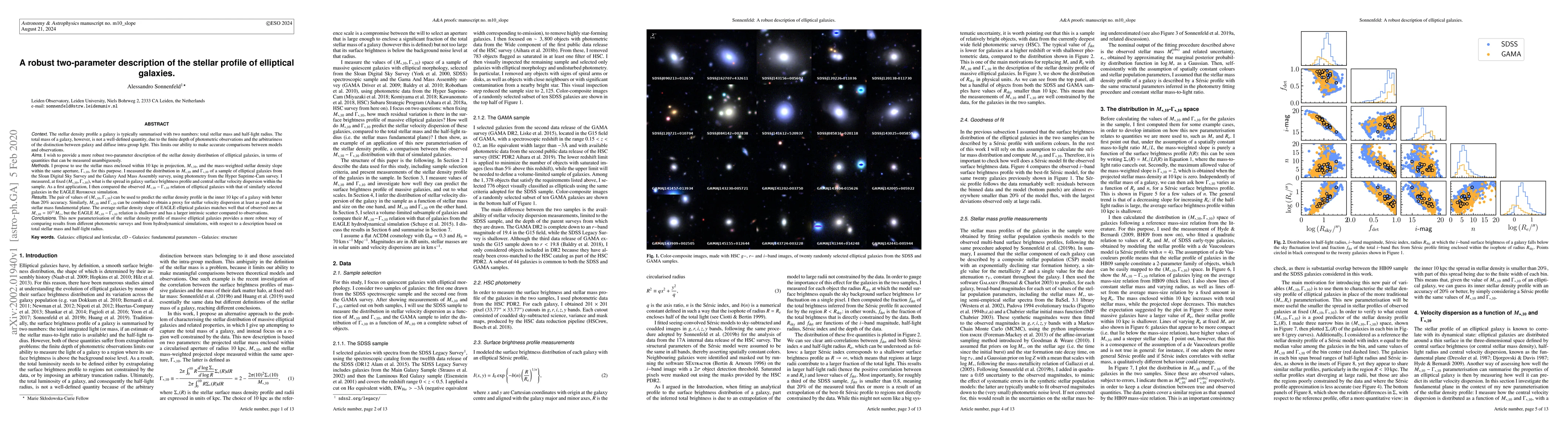 Thumbnail for A robust two-parameter description of the stellar profile of elliptical
  galaxies