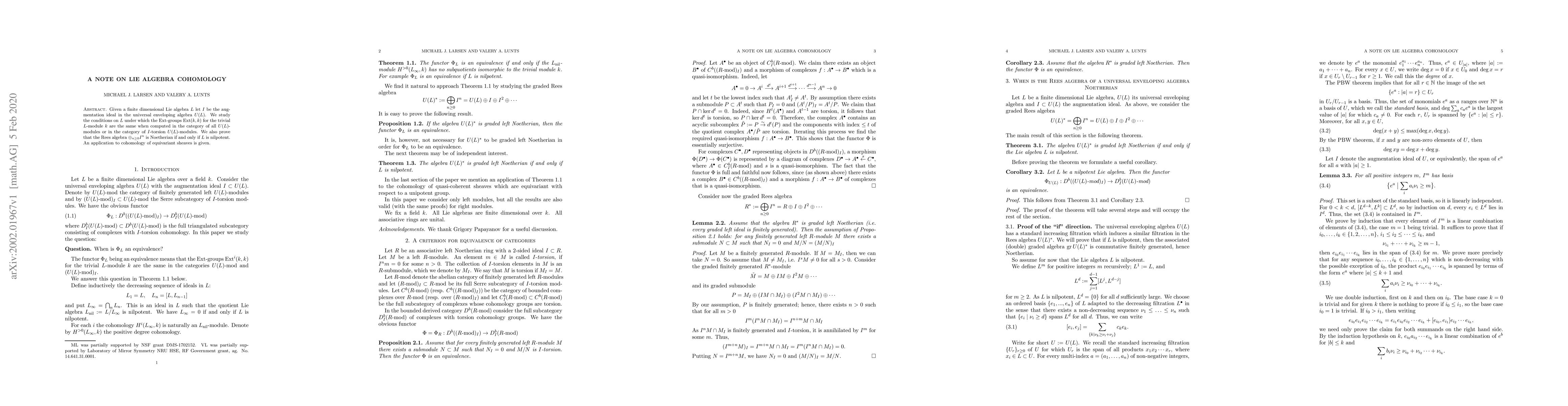 Thumbnail for A note on Lie algebra cohomology