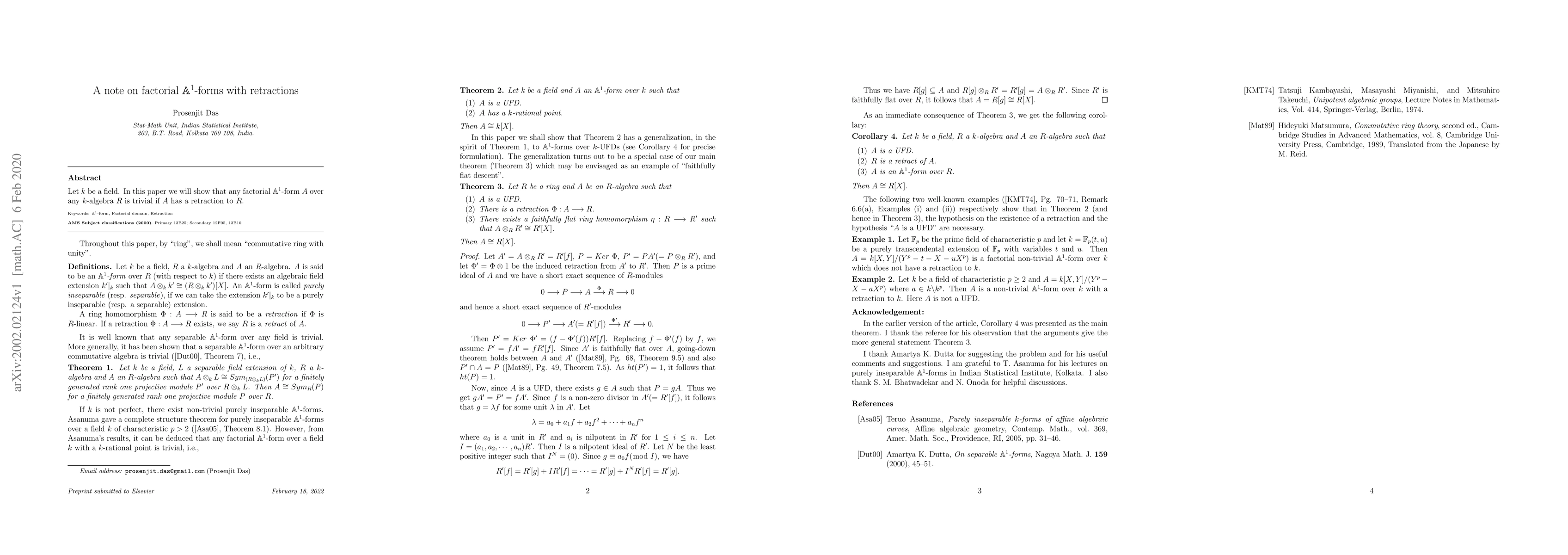 Thumbnail for A note on factorial $\mathbb{A}^1$-forms with retractions