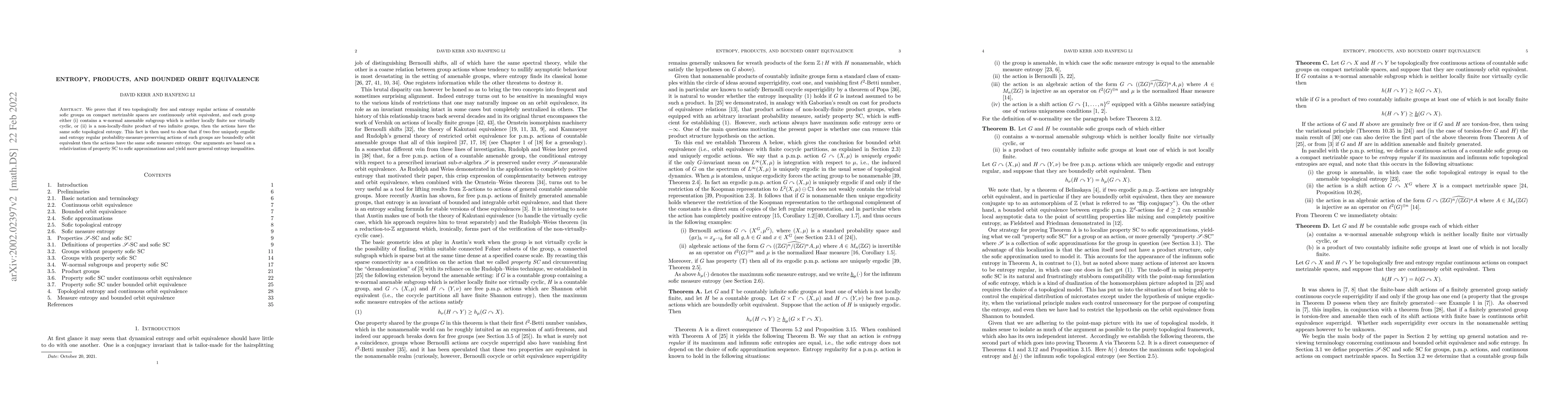 Thumbnail for Entropy, products, and bounded orbit equivalence