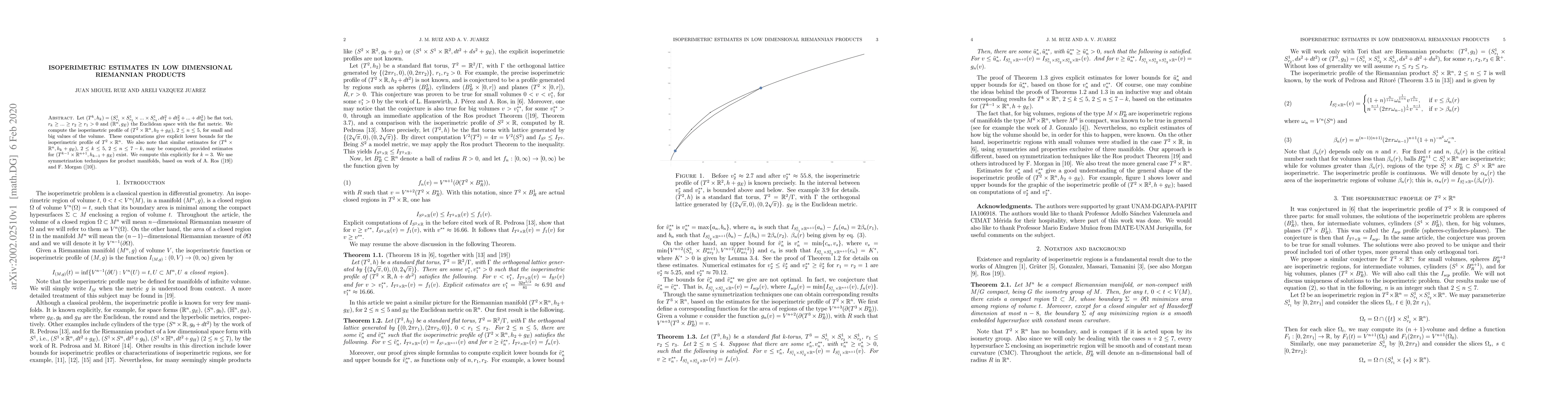 Thumbnail for Isoperimetric estimates in low dimensional Riemannian products