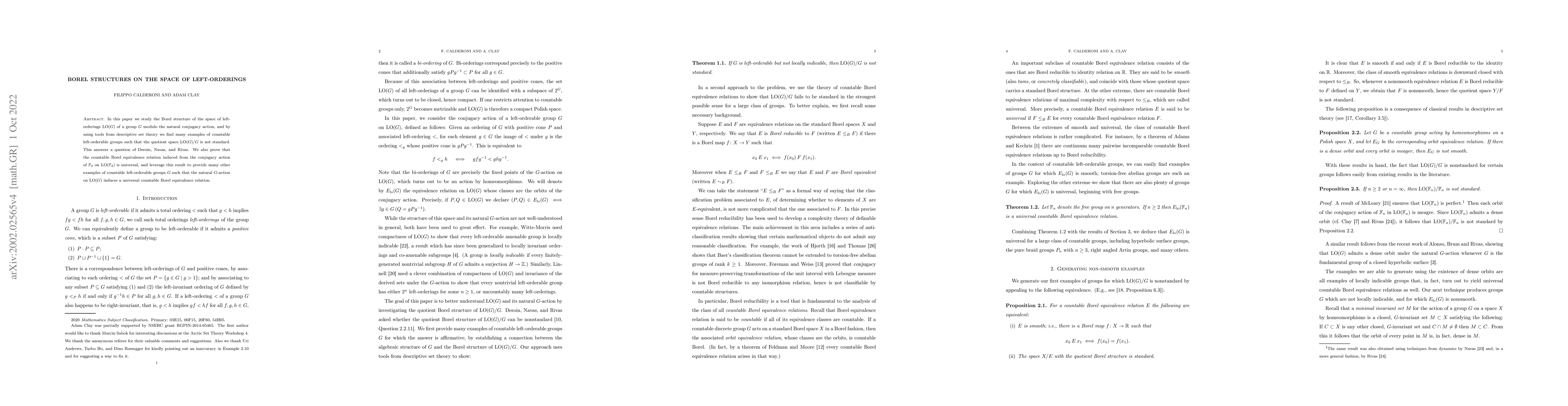 Thumbnail for Borel structures on the space of left-orderings