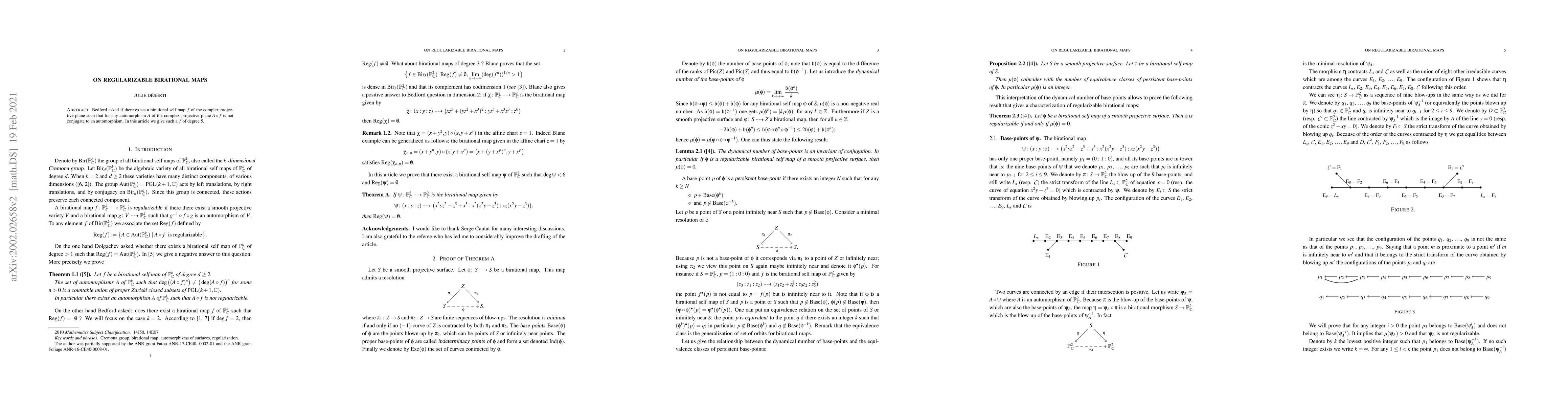 Thumbnail for On regularizable birational maps