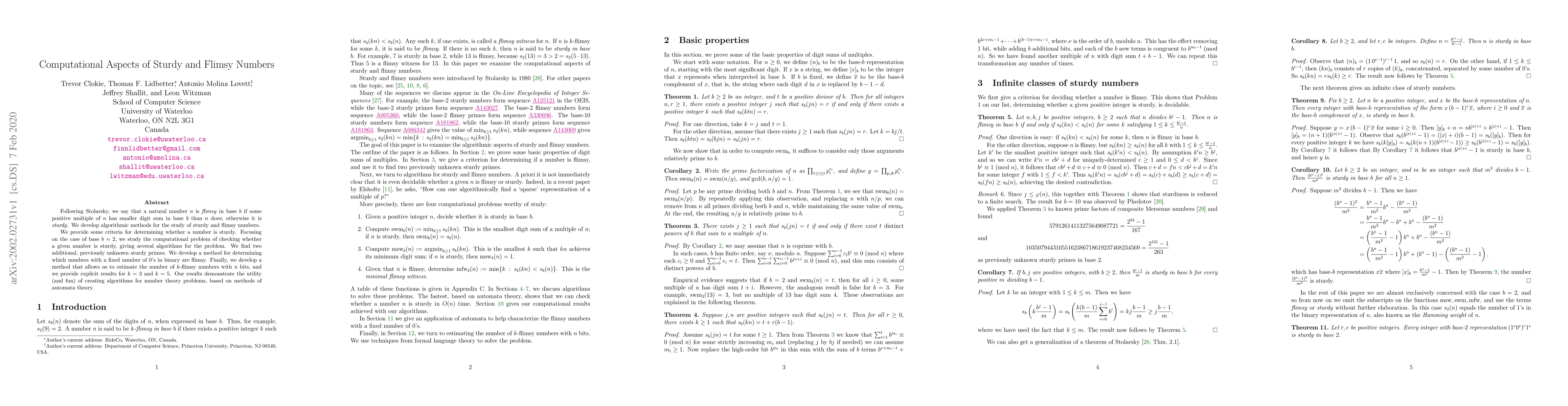 Thumbnail for Computational Aspects of Sturdy and Flimsy Numbers