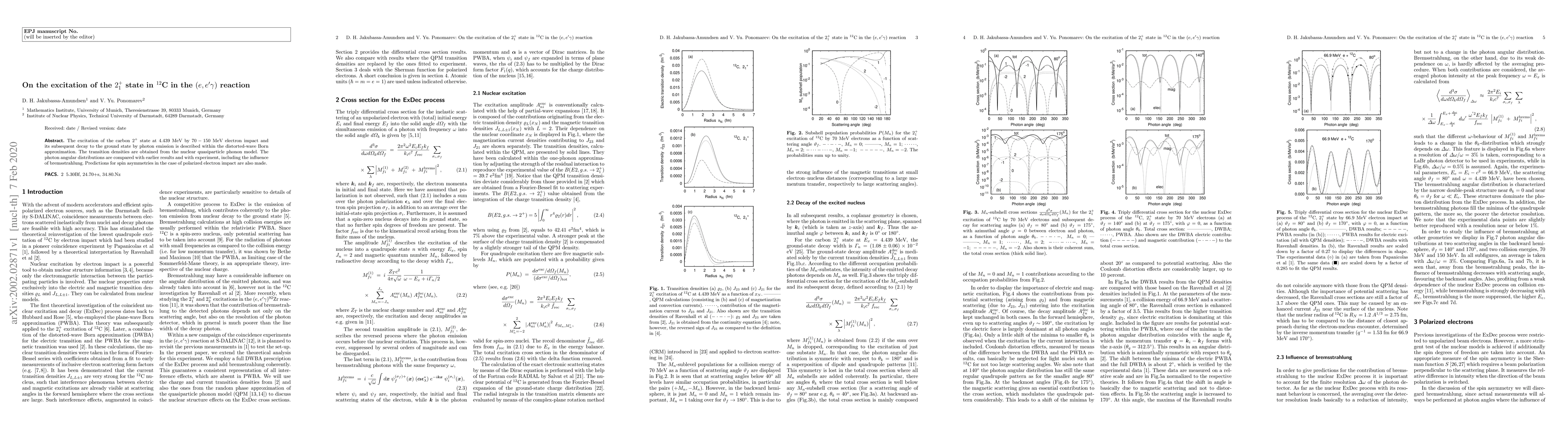 Thumbnail for On the excitation of the $2^+_1$ state in $^{12}$C in the $(e,e'\gamma)$
  reaction