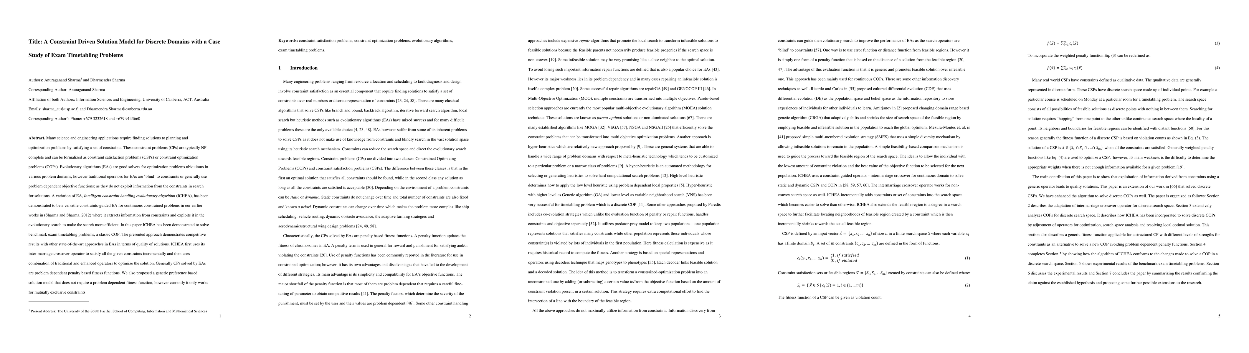 Thumbnail for A Constraint Driven Solution Model for Discrete Domains with a Case
  Study of Exam Timetabling Problems