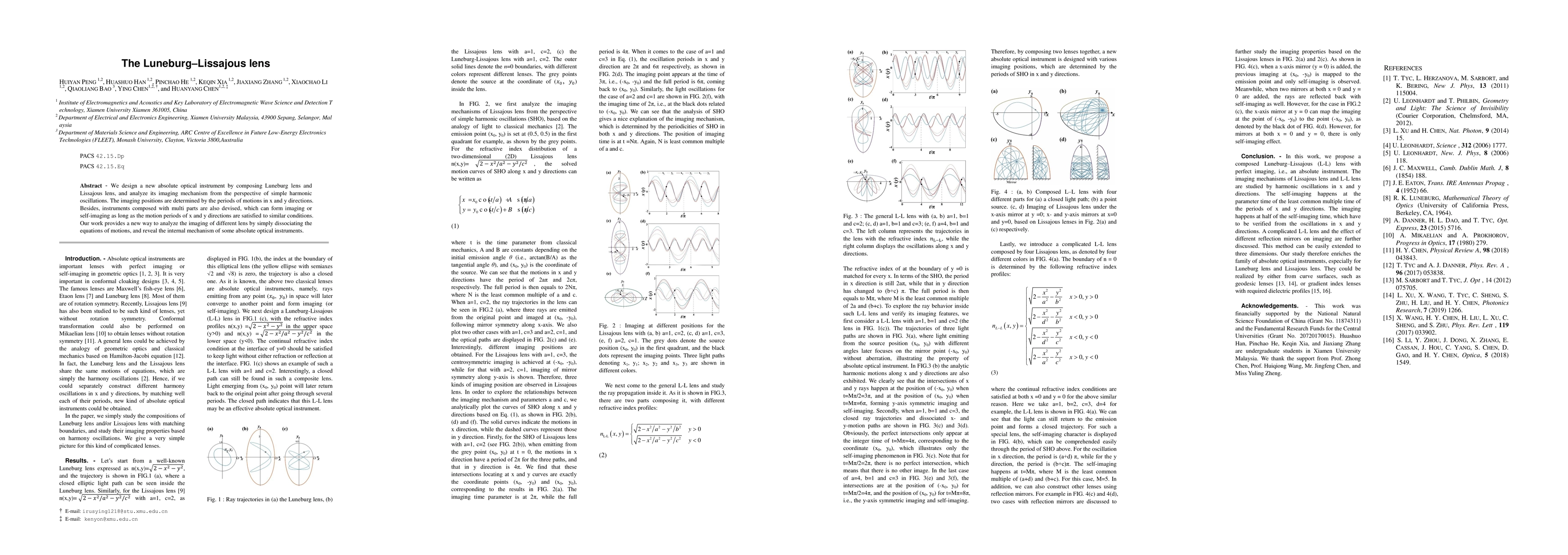 Thumbnail for The Luneburg-Lissajous lens