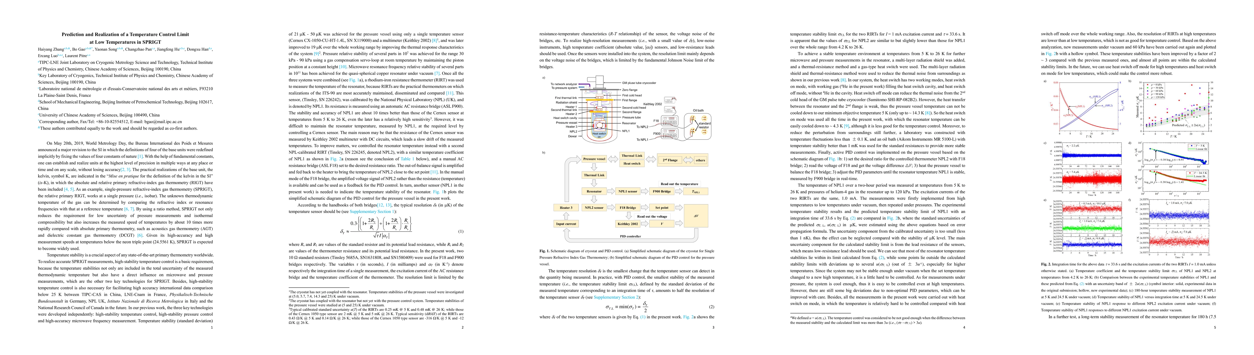 Thumbnail for Prediction and realization of a temperature control limit at low
  temperatures in SPRIGT