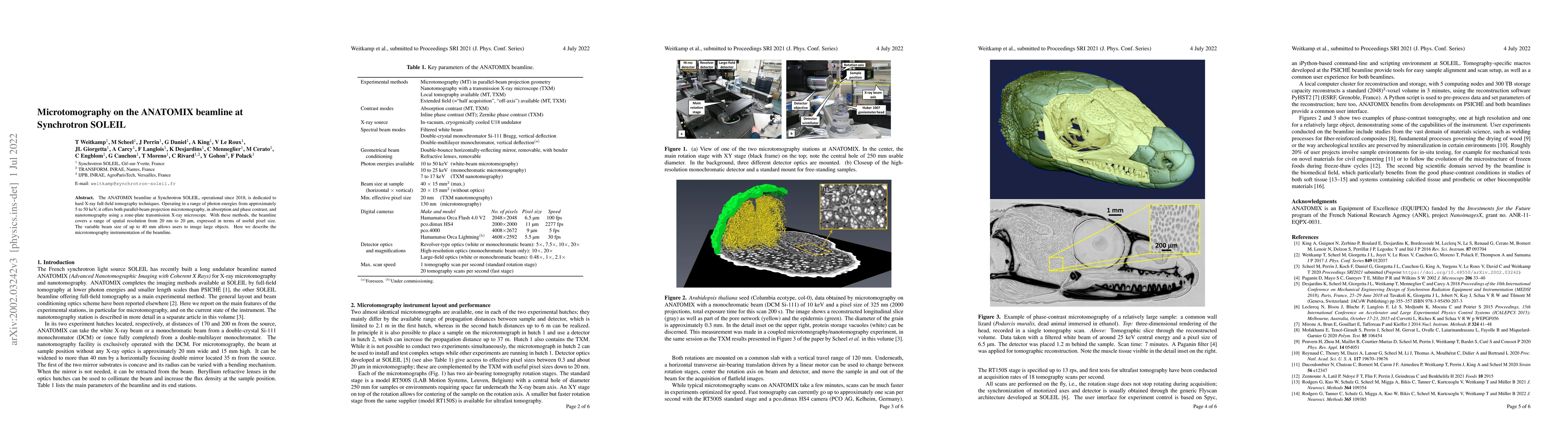 Thumbnail for Microtomography on the ANATOMIX beamline at Synchrotron SOLEIL