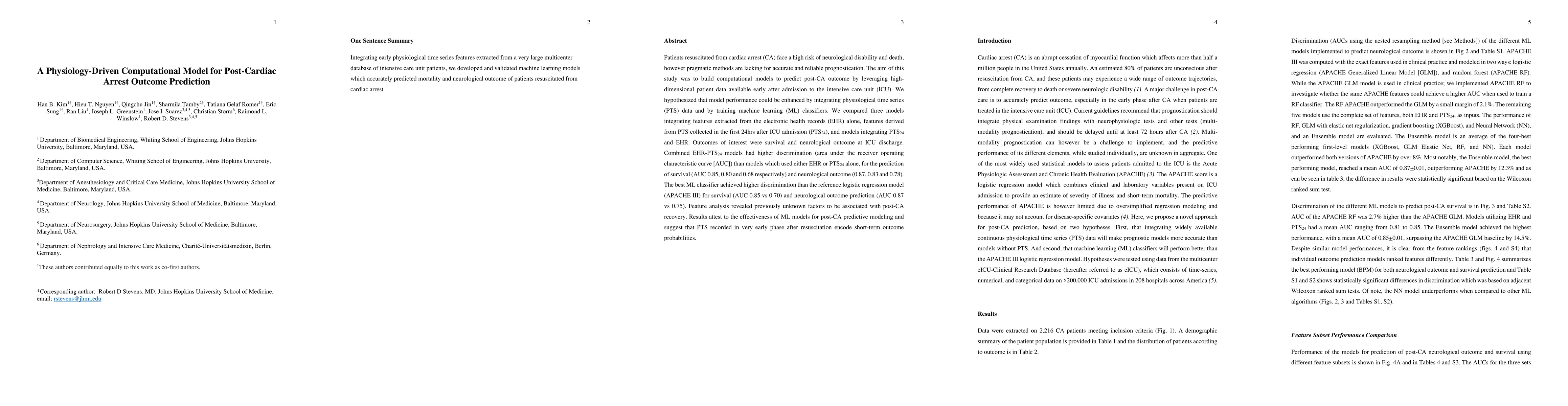Thumbnail for A Physiology-Driven Computational Model for Post-Cardiac Arrest Outcome
  Prediction