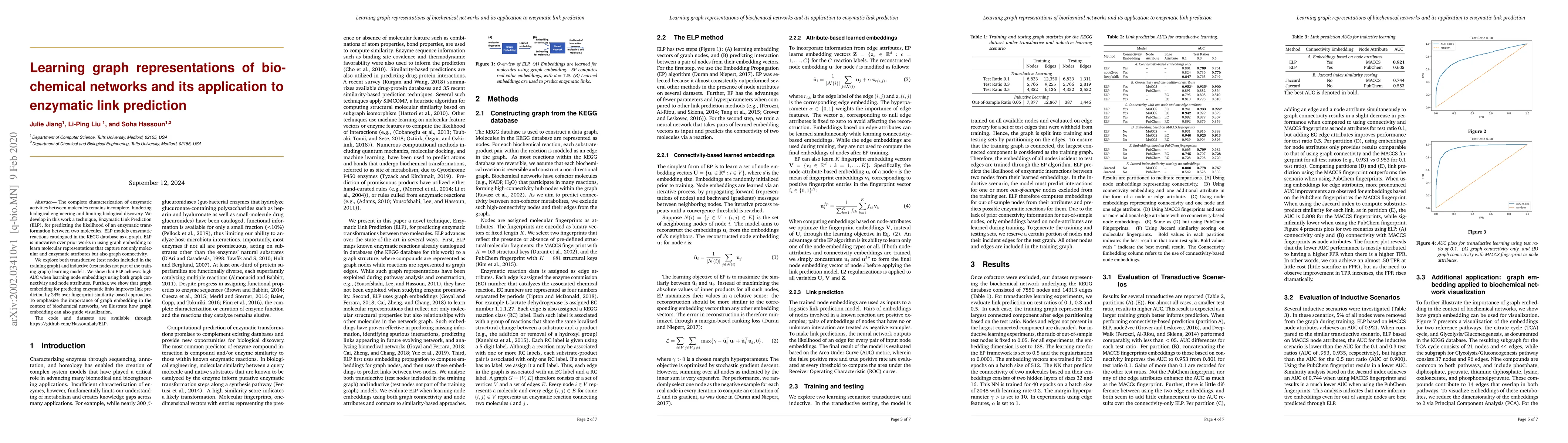 Thumbnail for Learning graph representations of biochemical networks and its
  application to enzymatic link prediction