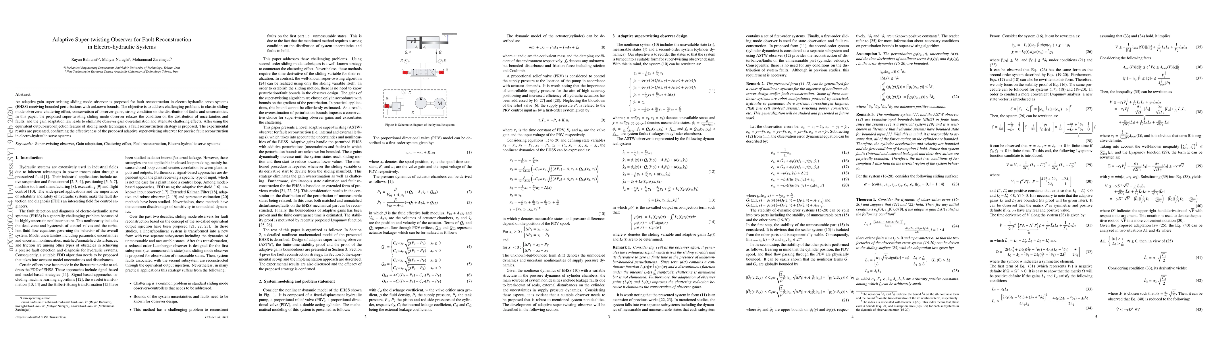 Thumbnail for Adaptive super-twisting observer for fault reconstruction in
  electro-hydraulic systems