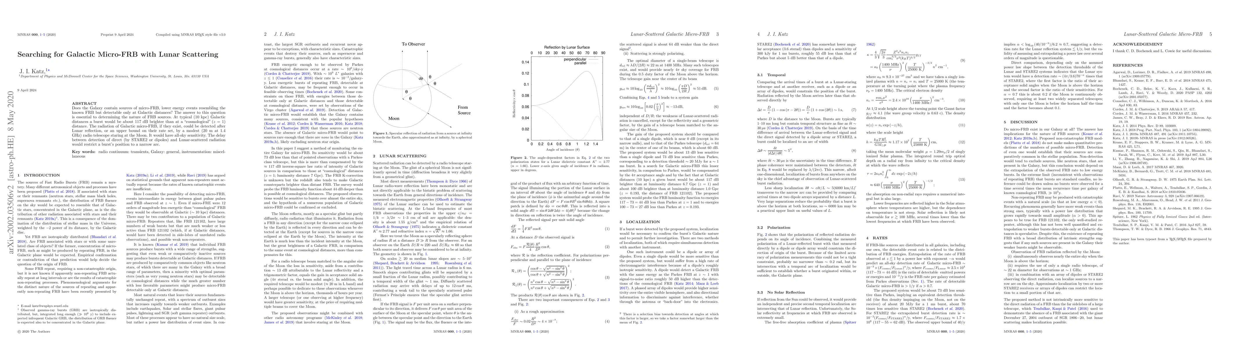 Thumbnail for Searching for Galactic Micro-FRB with Lunar Scattering
