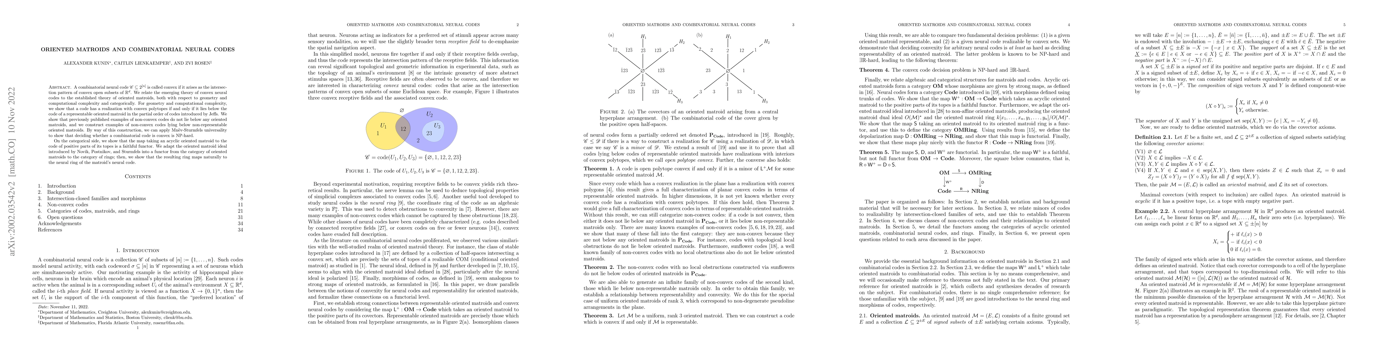 Thumbnail for Oriented Matroids and Combinatorial Neural Codes
