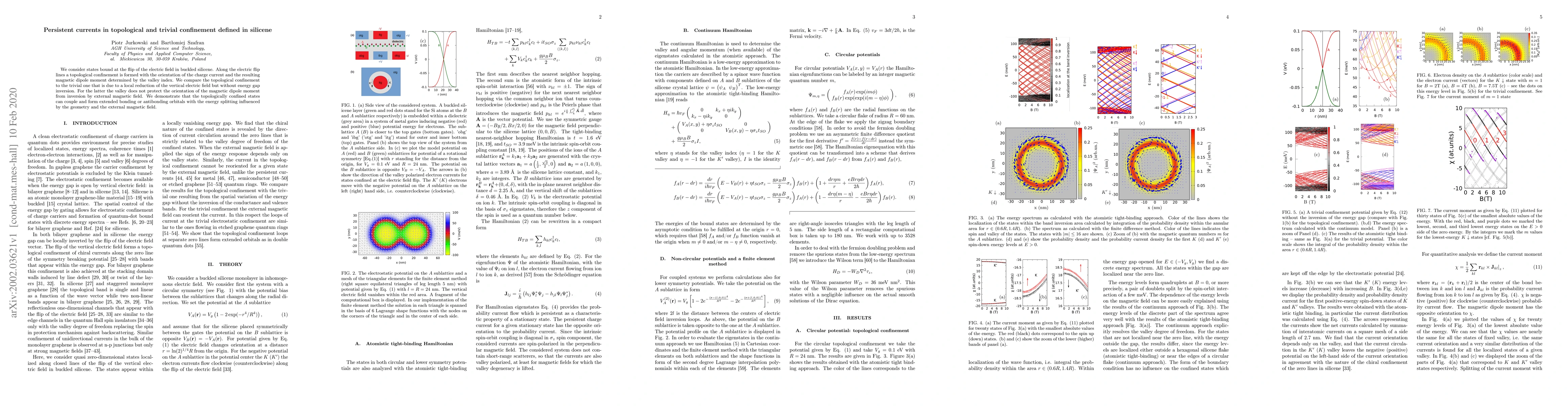 Thumbnail for Persistent currents in topological and trivial confinement in silicene