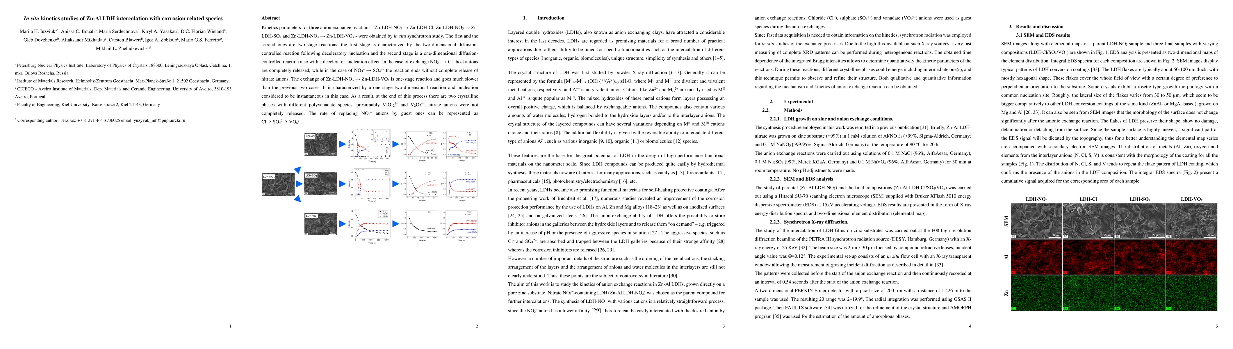 Thumbnail for In situ kinetics studies of Zn-Al LDH intercalation with corrosion
  related species