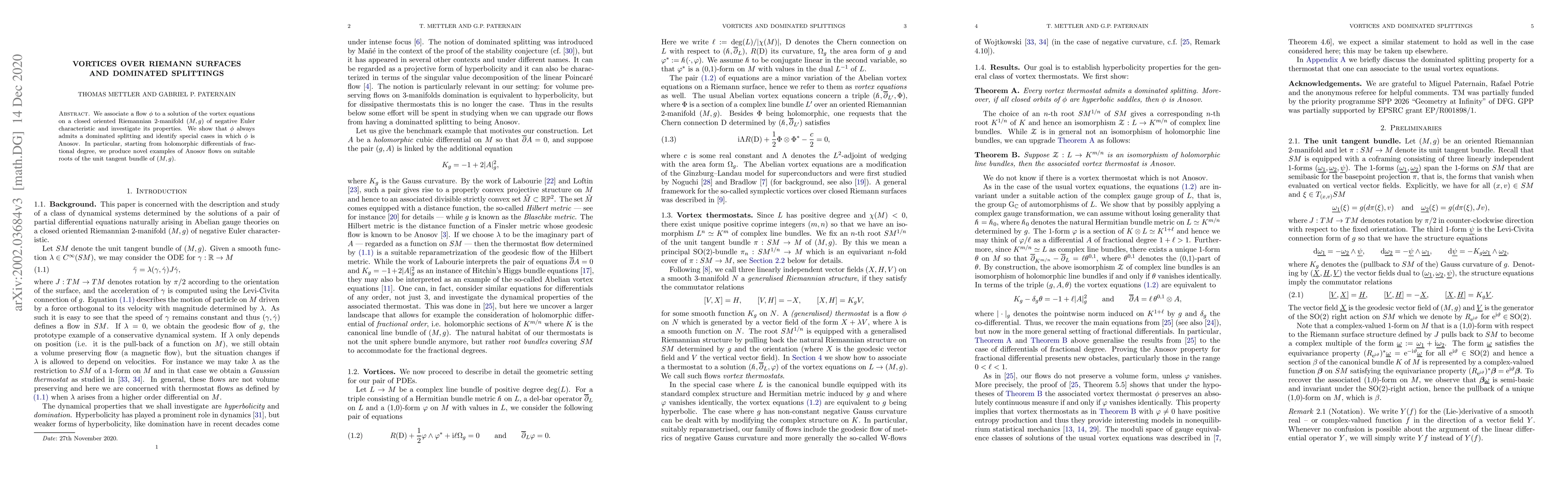 Thumbnail for Vortices over Riemann surfaces and dominated splittings