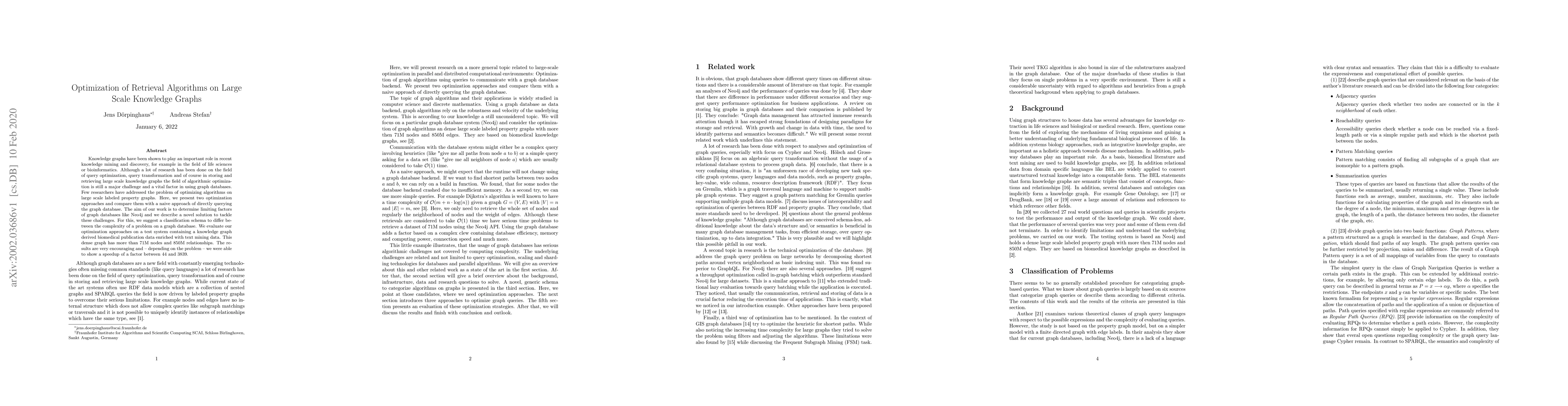 Thumbnail for Optimization of Retrieval Algorithms on Large Scale Knowledge Graphs