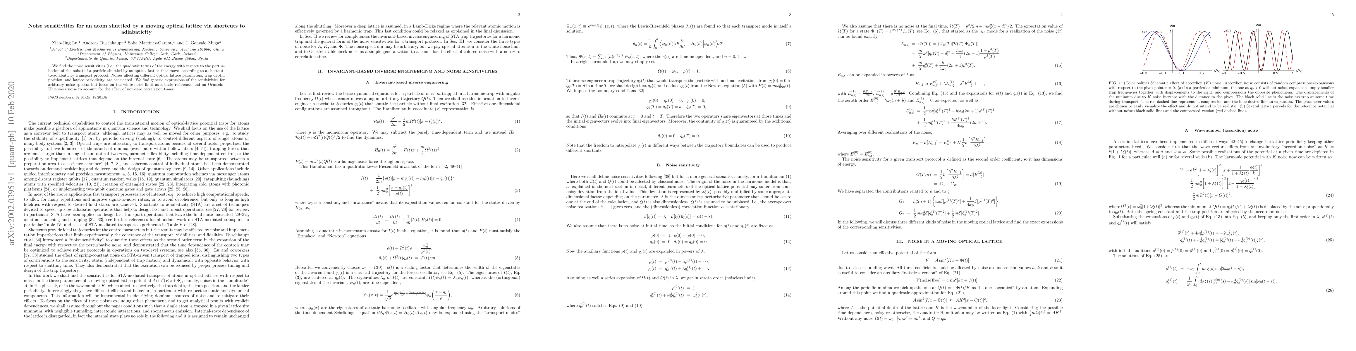 Thumbnail for Noise Sensitivities for an Atom Shuttled by a Moving Optical Lattice via
  Shortcuts to Adiabaticity