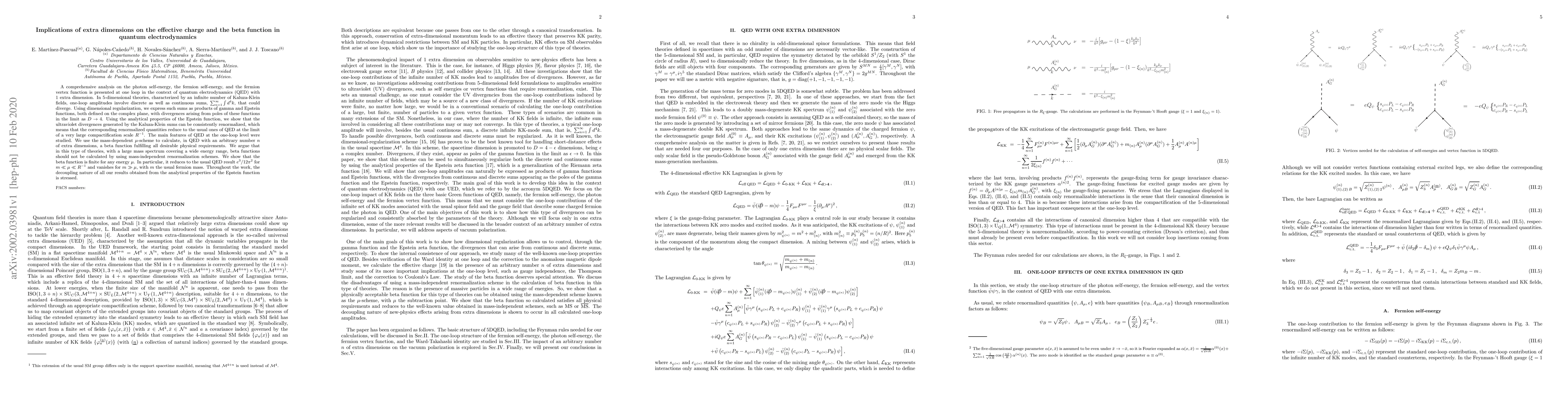 Thumbnail for Implications of extra dimensions on the effective charge and the beta
  function in quantum electrodynamics