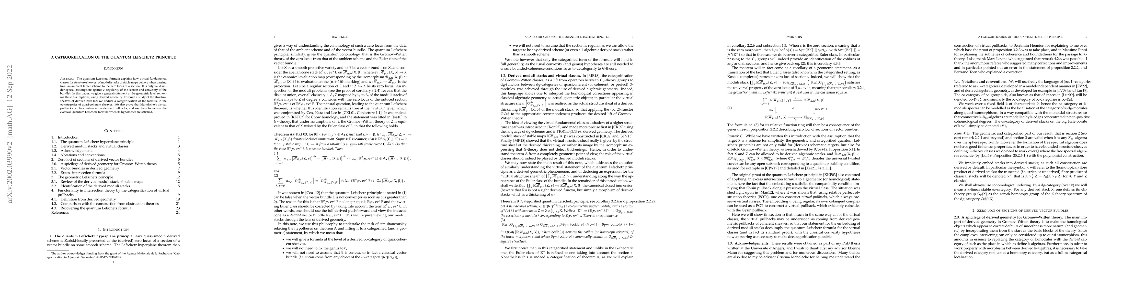 Thumbnail for A categorification of the quantum Lefschetz principle