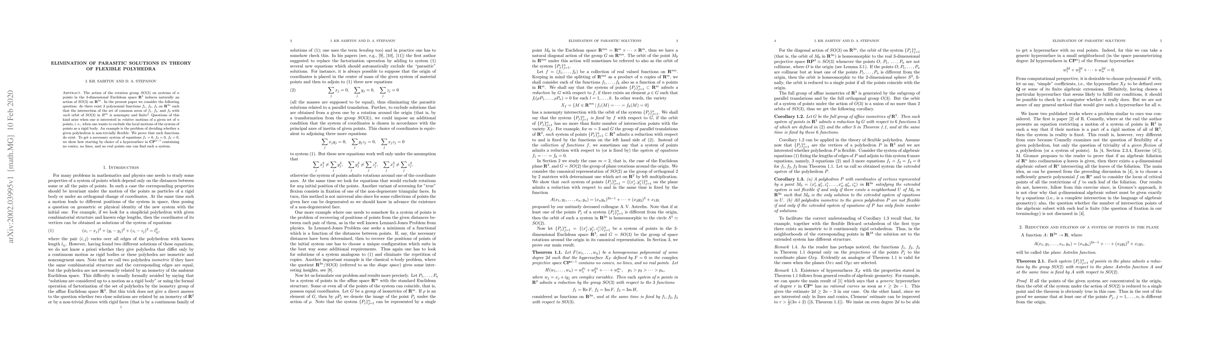Thumbnail for Elimination of parasitic solutions in theory of flexible polyhedra