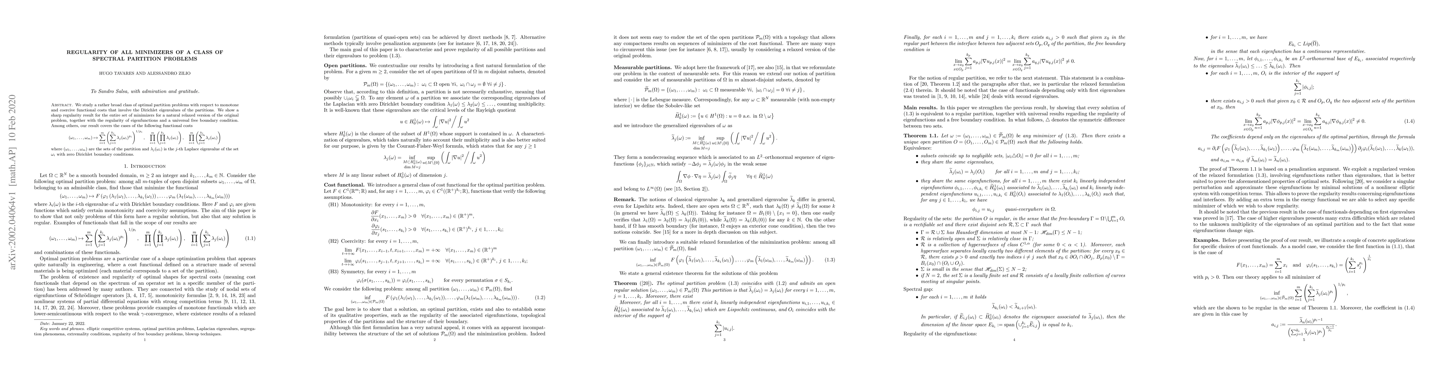 Thumbnail for Regularity of all minimizers of a class of spectral partition problems