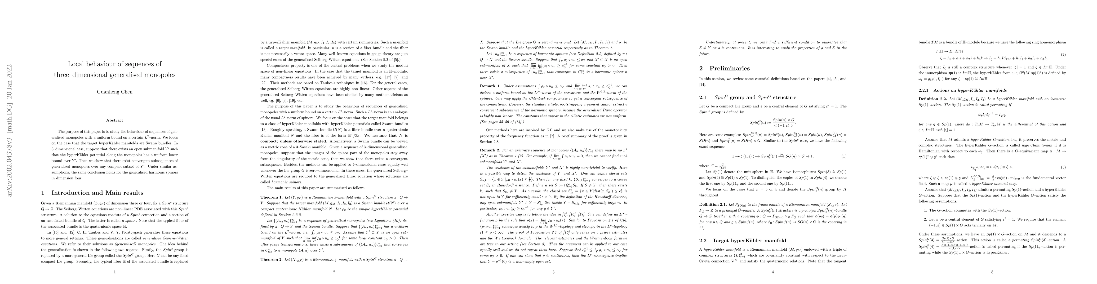 Thumbnail for Local behaviour of sequences of three-dimensional generalised monopoles
