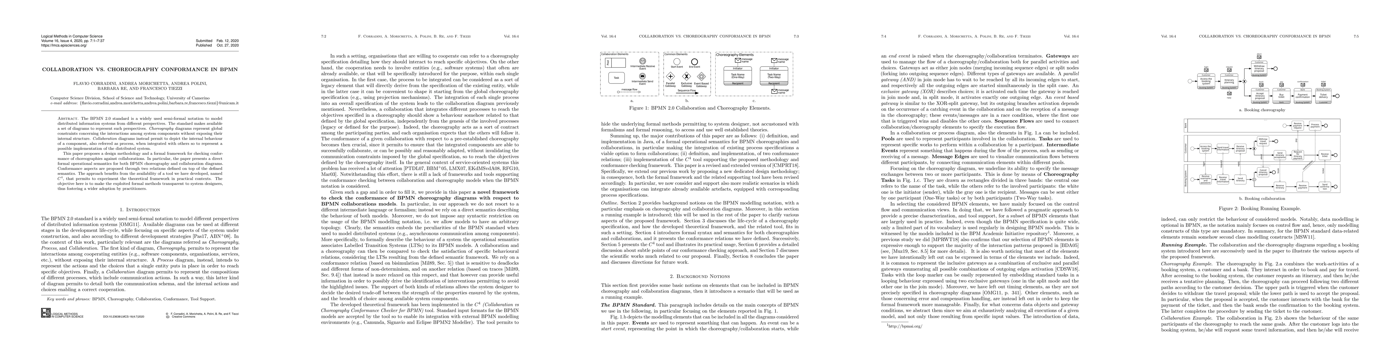 Thumbnail for Collaboration vs. choreography conformance in BPMN