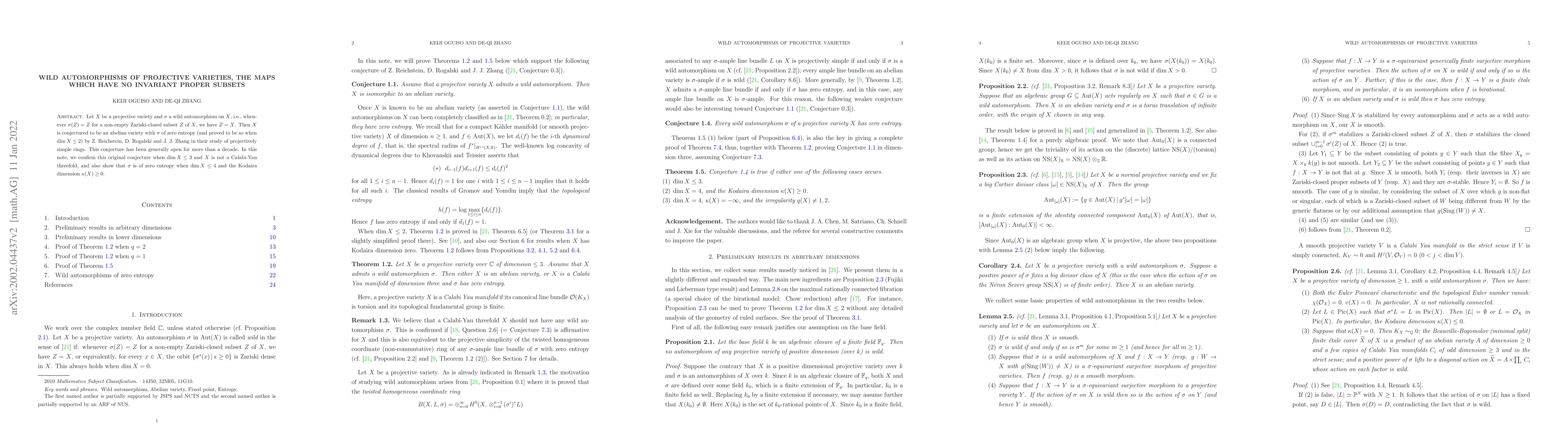 Thumbnail for Wild automorphisms of projective varieties, the maps which have no
  invariant proper subsets