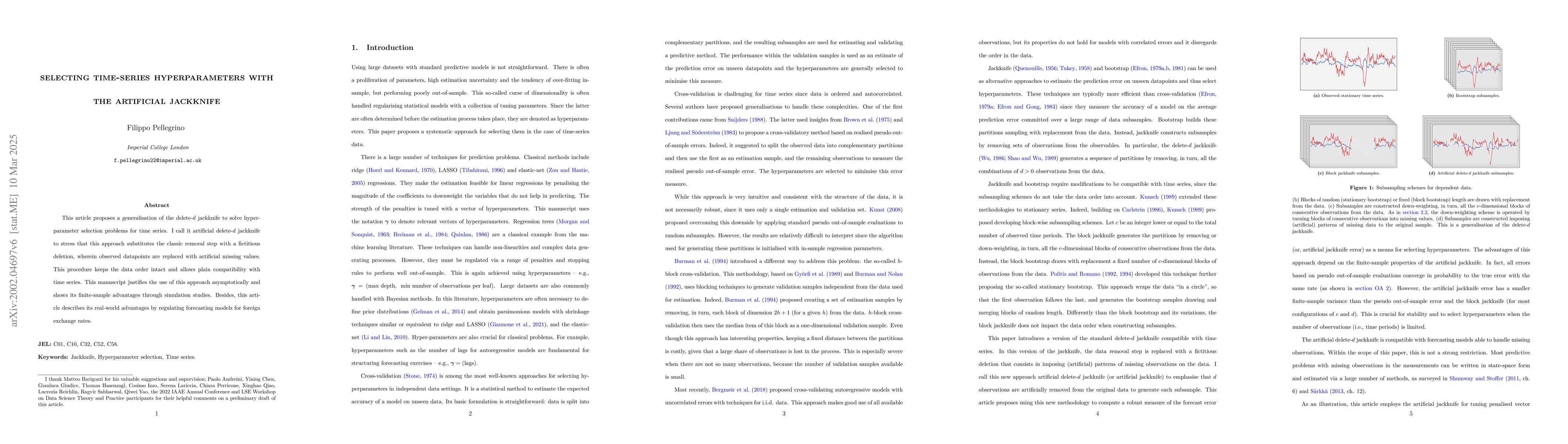 Thumbnail for Selecting time-series hyperparameters with the artificial jackknife