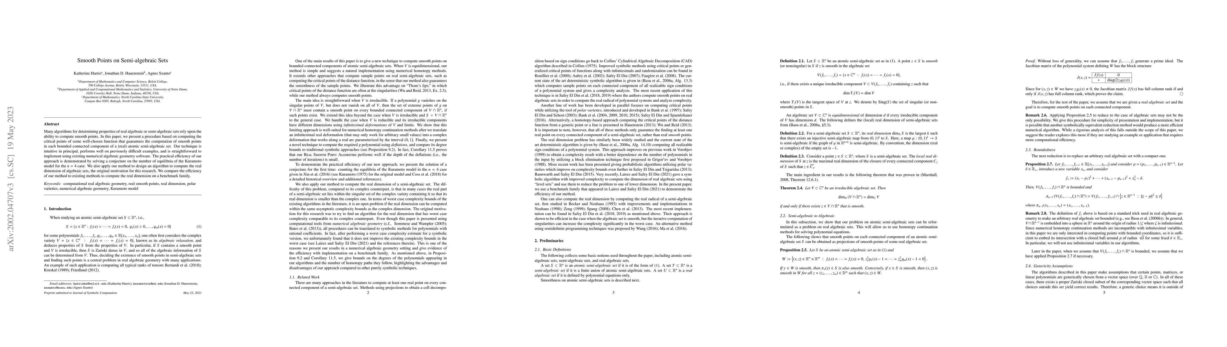 Thumbnail for Smooth Points on Semi-algebraic Sets