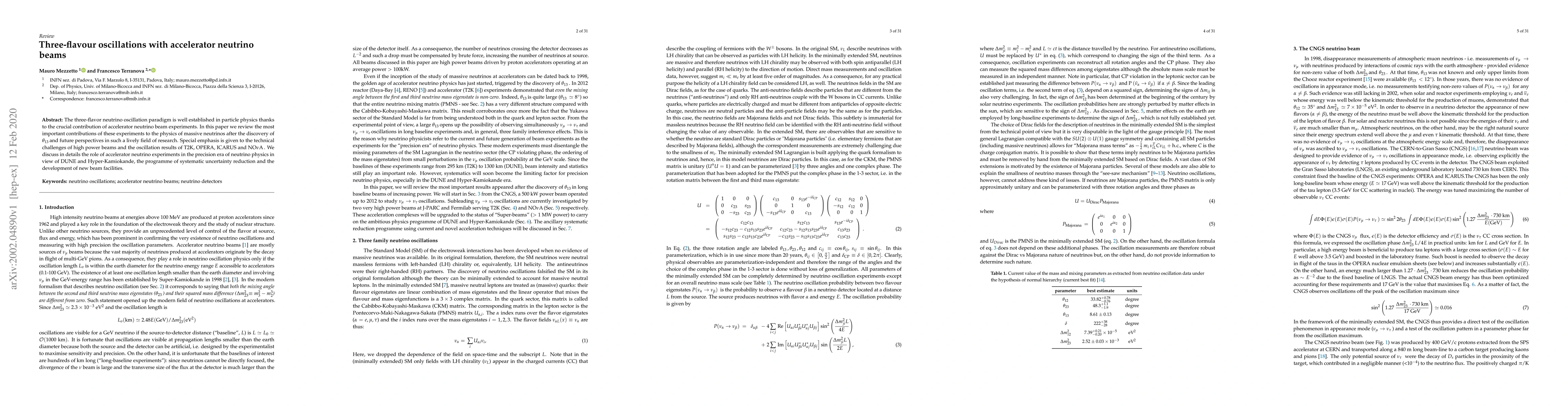 Thumbnail for Three-flavour oscillations with accelerator neutrino beams