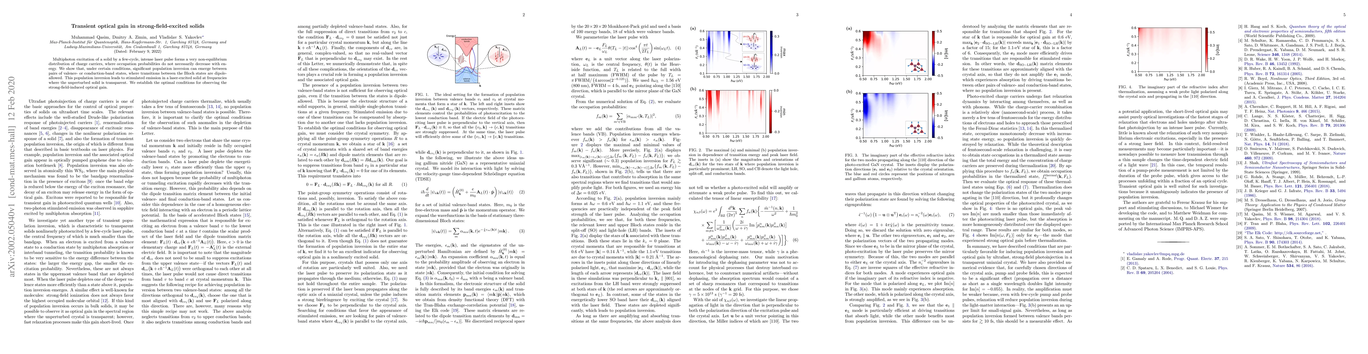 Thumbnail for Transient optical gain in strong-field-excited solids