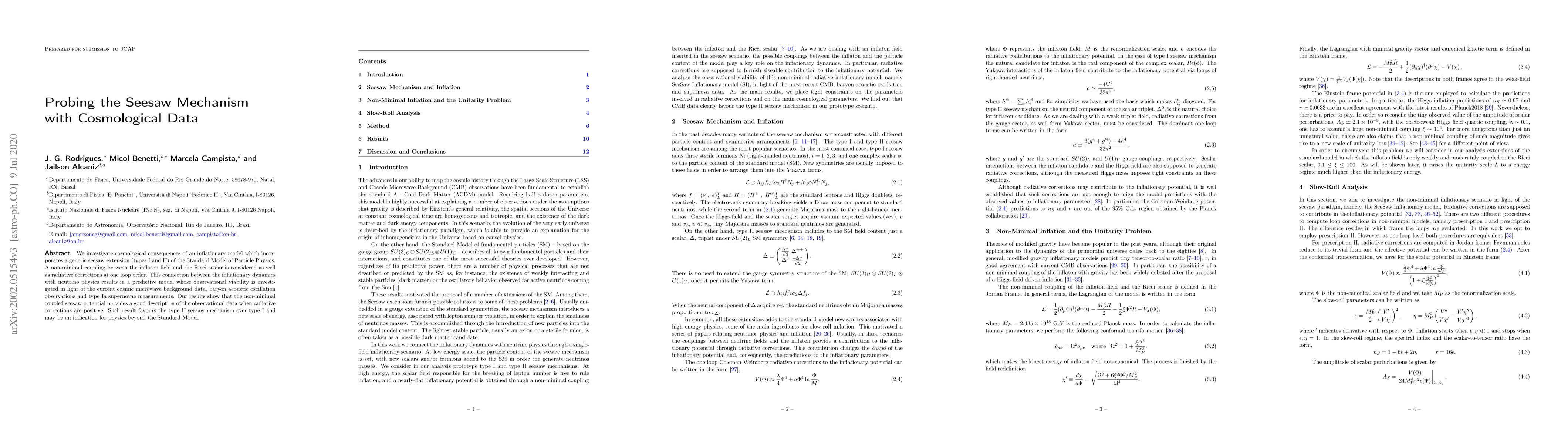 Thumbnail for Probing the Seesaw Mechanism with Cosmological Data