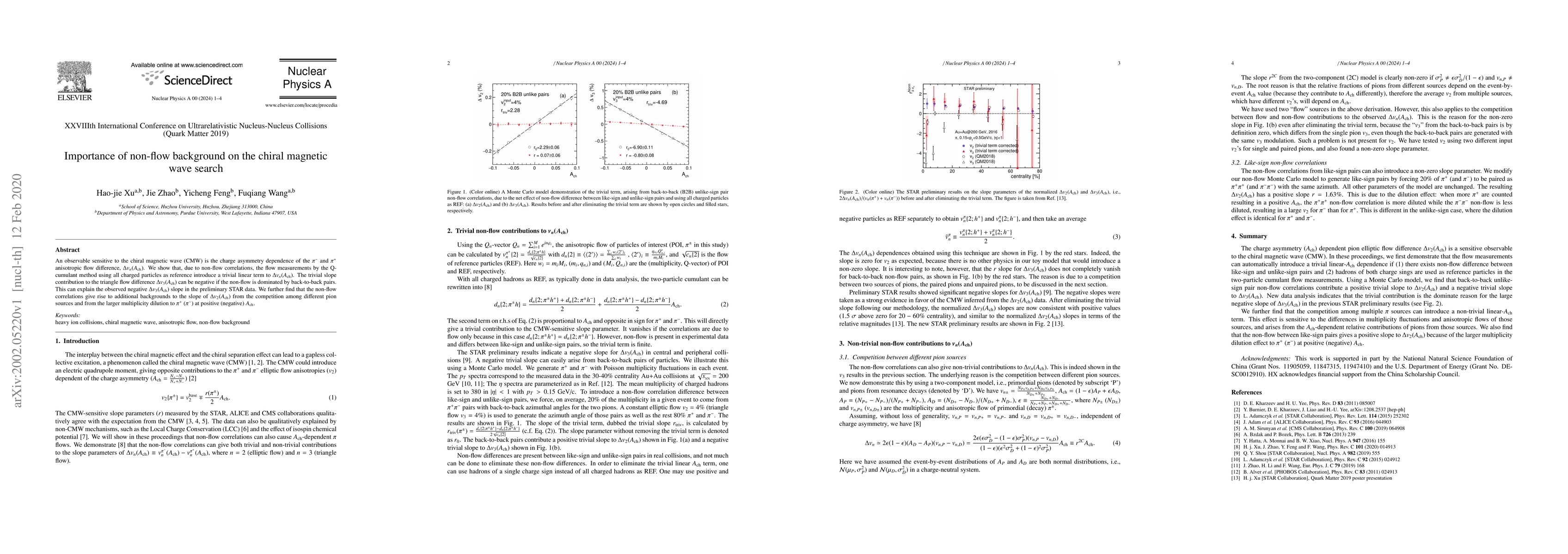 Thumbnail for Importance of non-flow background on the chiral magnetic wave search