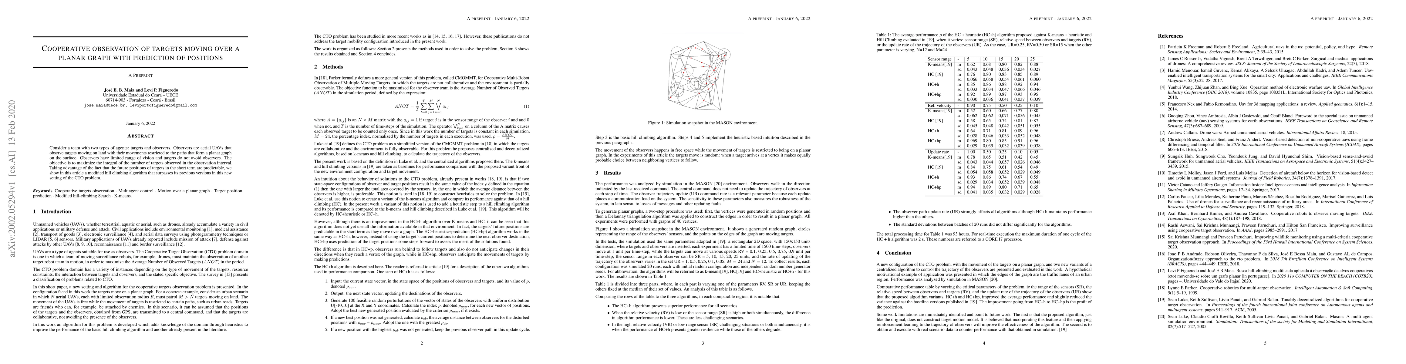 Thumbnail for Cooperative Observation of Targets moving over a Planar Graph with
  Prediction of Positions