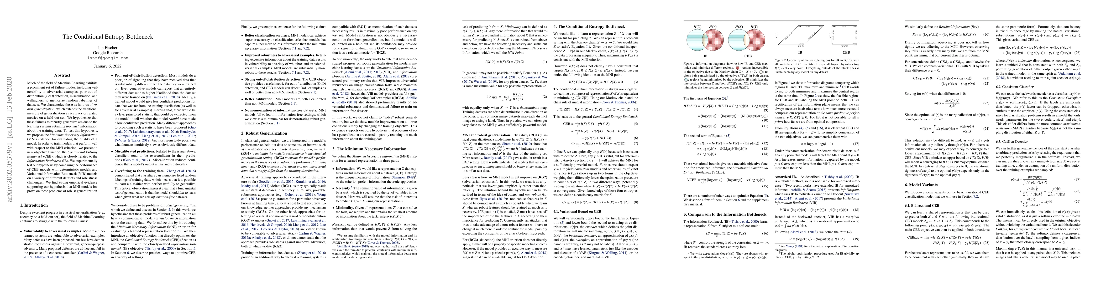 Thumbnail for The Conditional Entropy Bottleneck