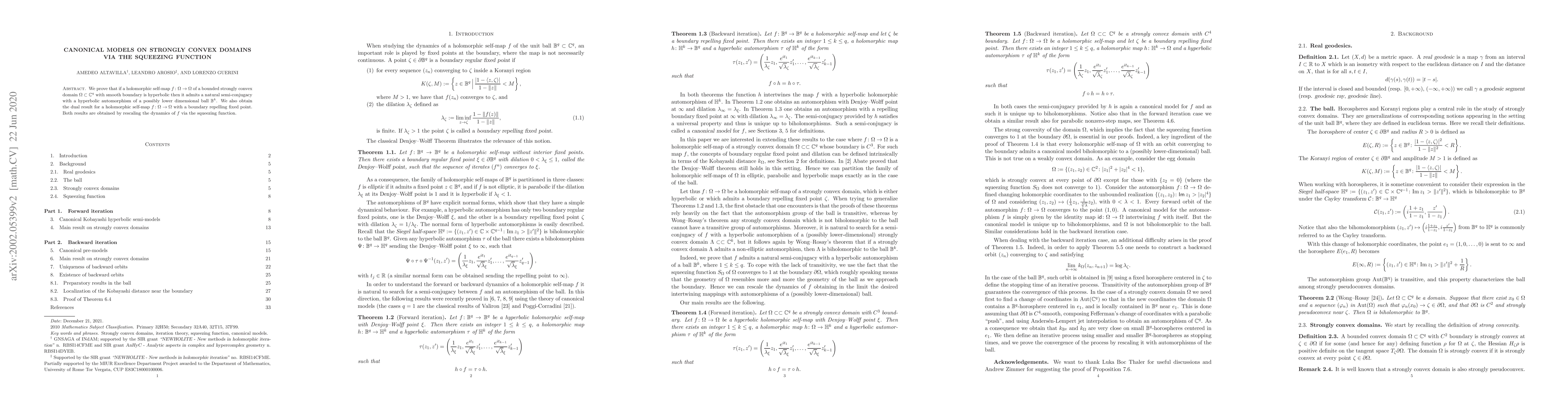 Thumbnail for Canonical models on strongly convex domains via the squeezing function
