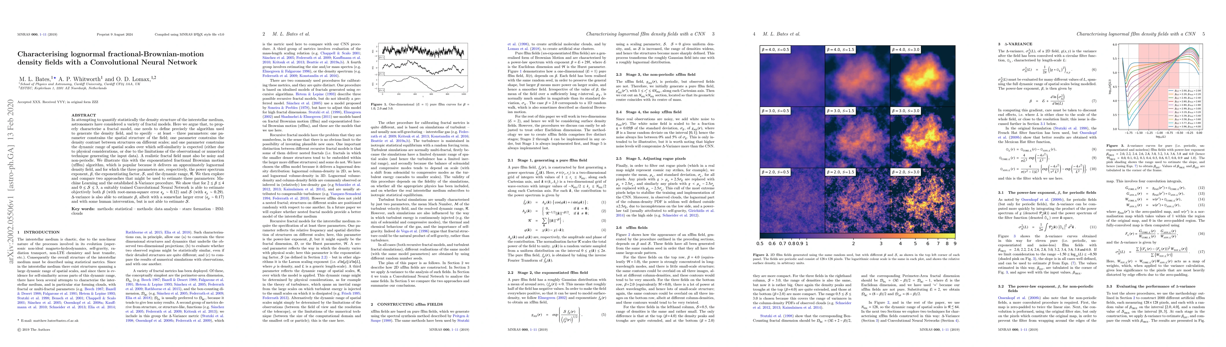 Thumbnail for Characterising lognormal fractional-Brownian-motion density fields with
  a Convolutional Neural Network