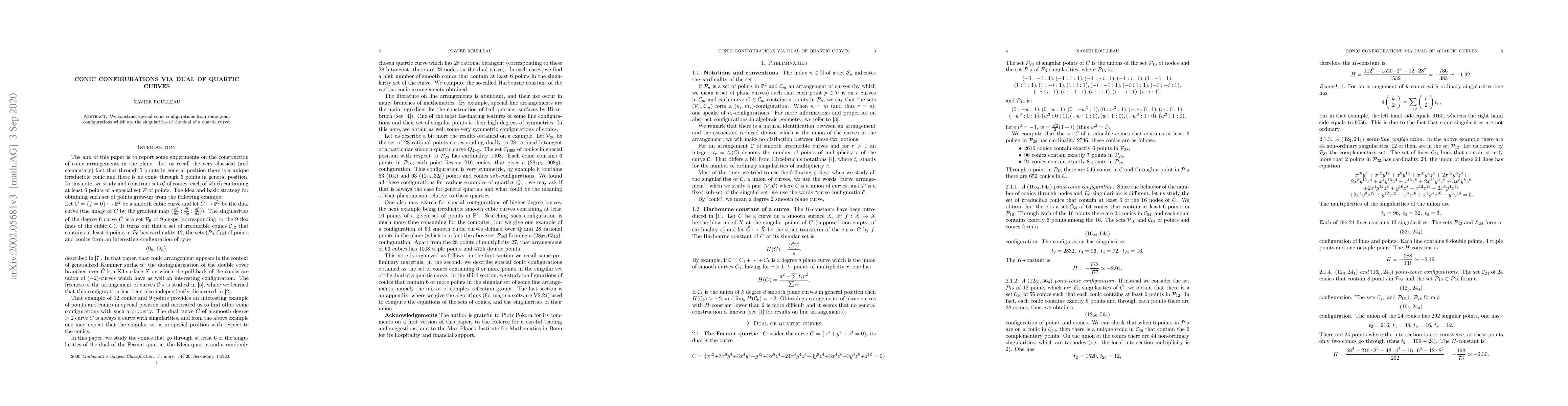 Thumbnail for Conic configurations via dual of quartic curves