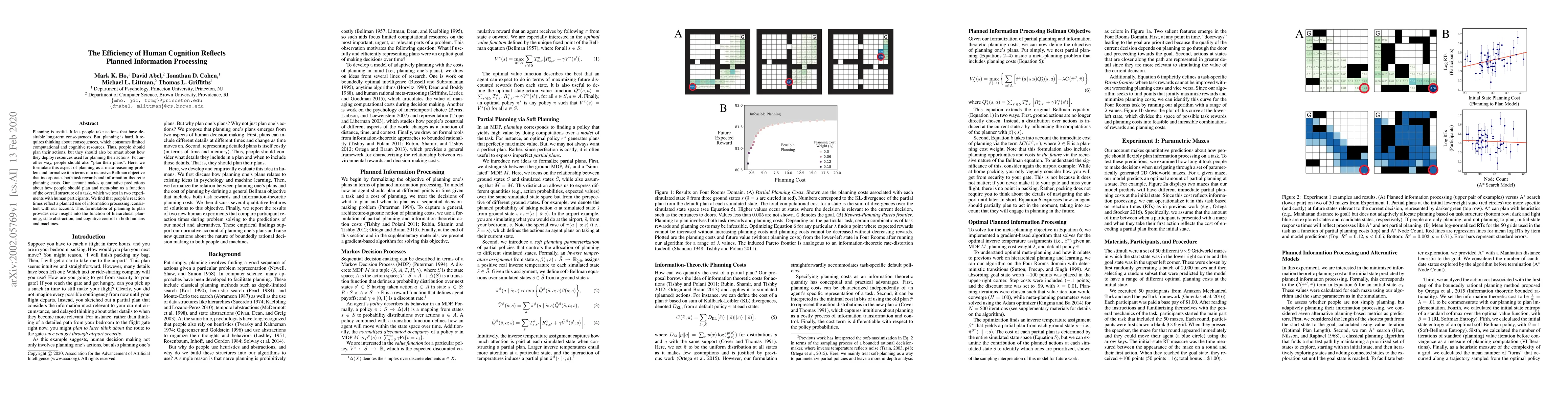 Thumbnail for The Efficiency of Human Cognition Reflects Planned Information
  Processing